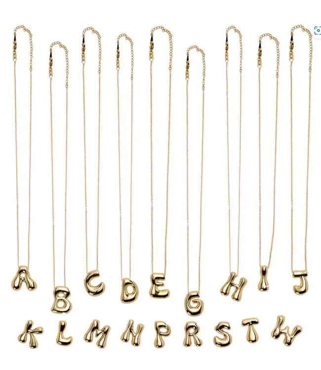 Bubble Initial Necklace