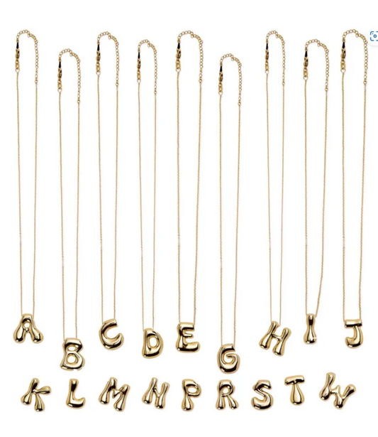 Bubble Initial Necklace