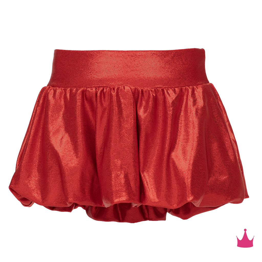 Shimmer Bubble Skort, Red