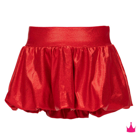 Shimmer Bubble Skort, Red