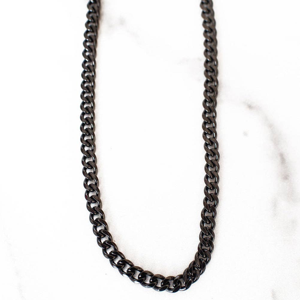 Classic Cuban Link Chain | Black