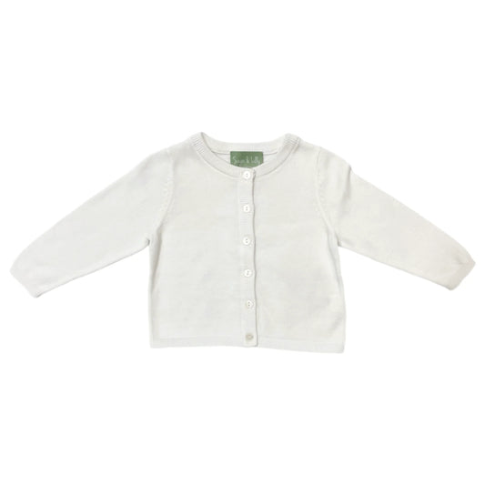 Basic Button Up Cardigan, White