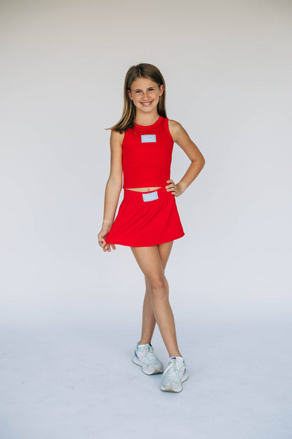 Youth Alli Airy Tank Hotty Toddy, Bright Red