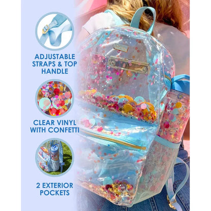 Celebrate Confetti Clear Backpack