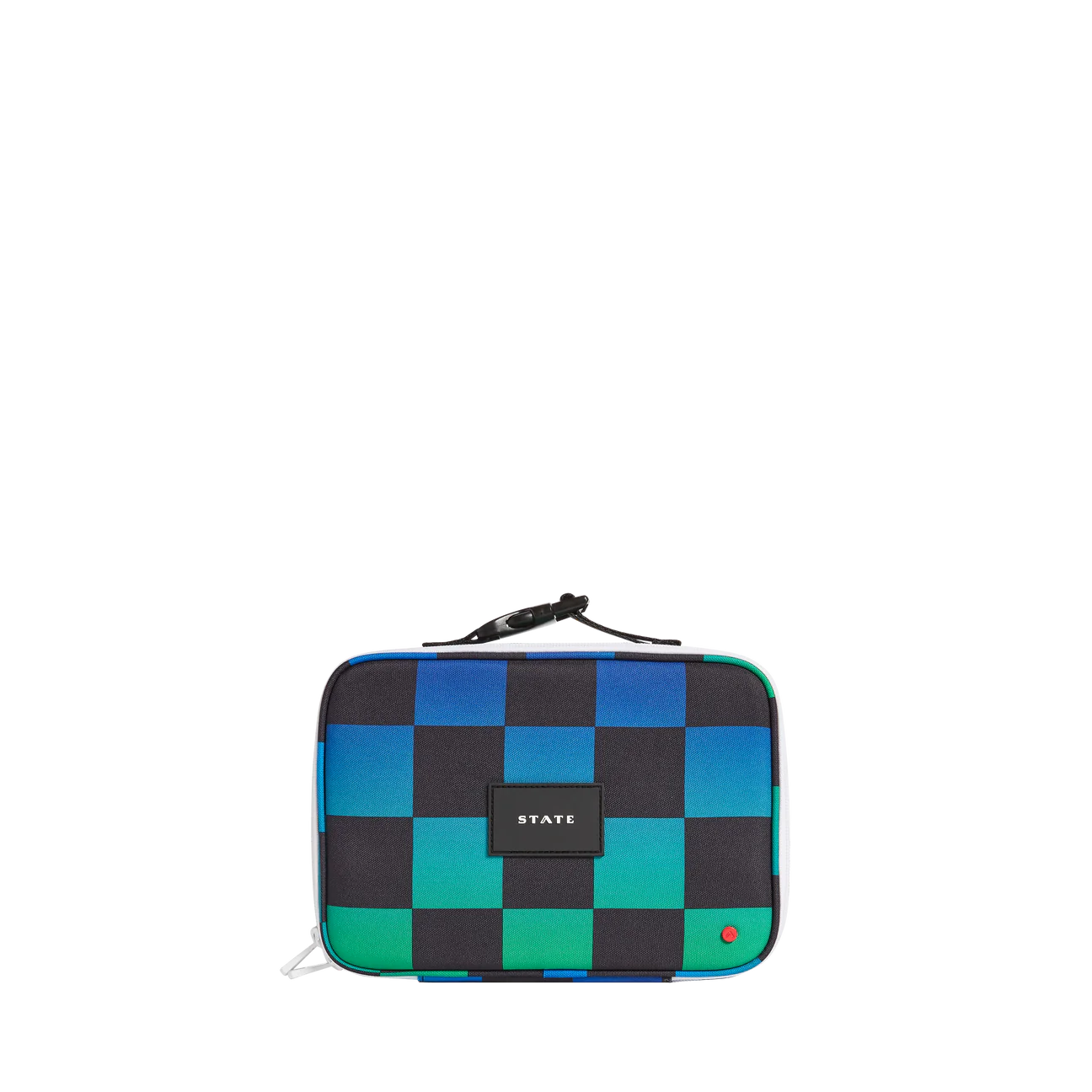 Rodgers Lunch Box, Blue Checkerboard