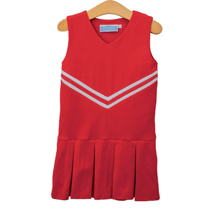 Knit Cheer Uniform Dress, Red