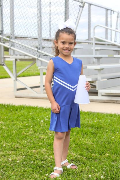 Knit Cheer Uniform Dress, Royal Blue