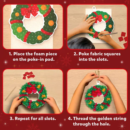 Poke in Art Diy Christmas Decor Holiday Craft For Kids
