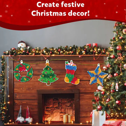 Poke in Art Diy Christmas Decor Holiday Craft For Kids