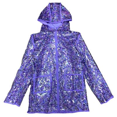 Sequin Magic Rain Jacket, Purple