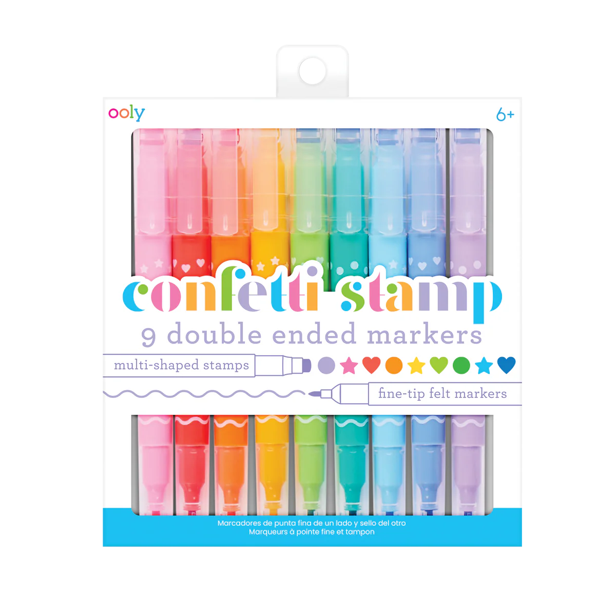 Confetti Stamp: Double-Ended Markers (Set of 9)