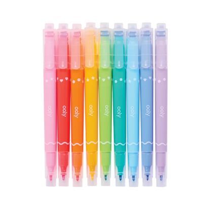 Confetti Stamp: Double-Ended Markers (Set of 9)