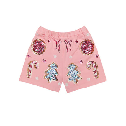 Christmas Cookies Sequin Shorts