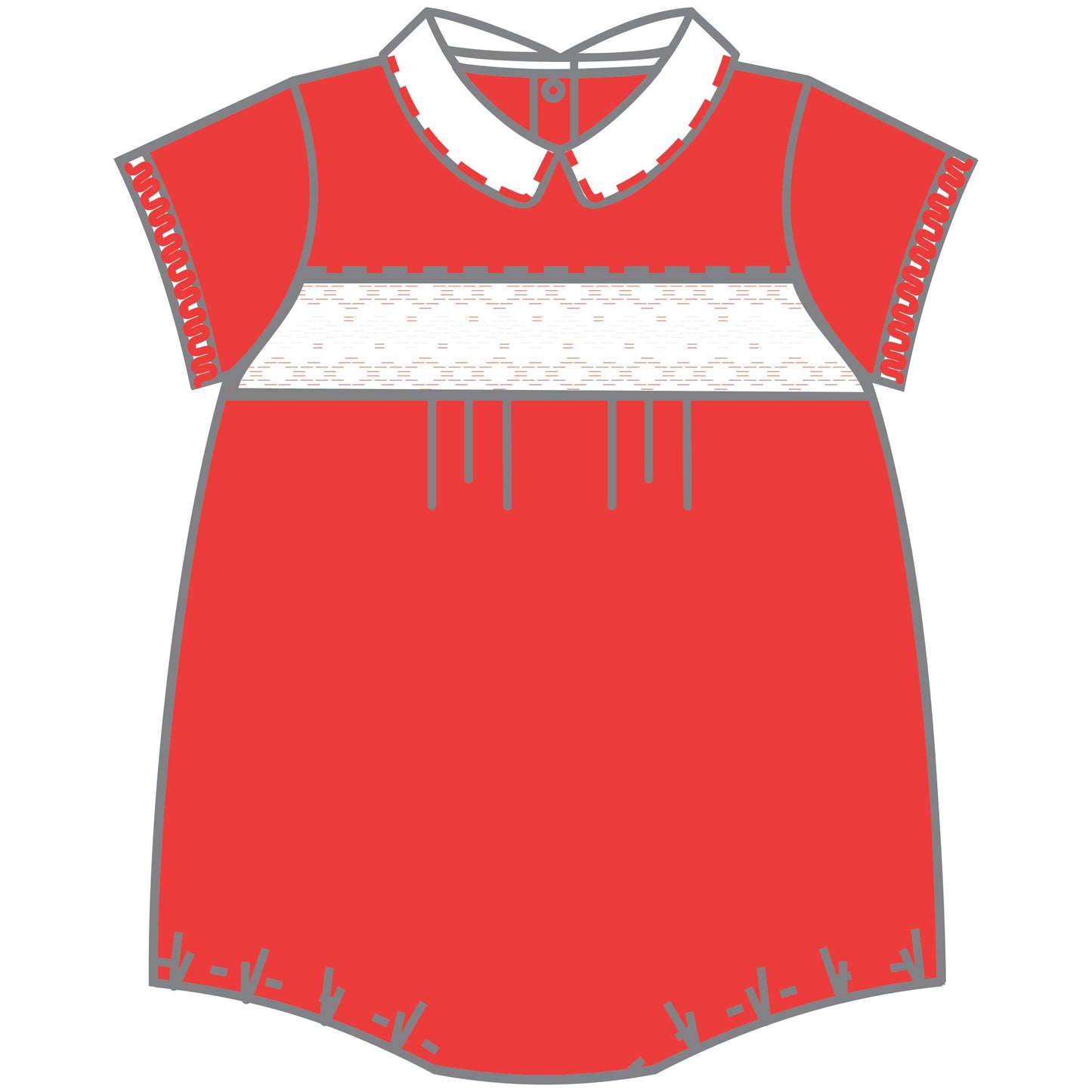 Cora Cooper Smock Collared S/S Boy Bubble