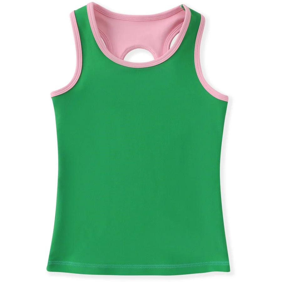 Country Club Active Tank, Green/Pink