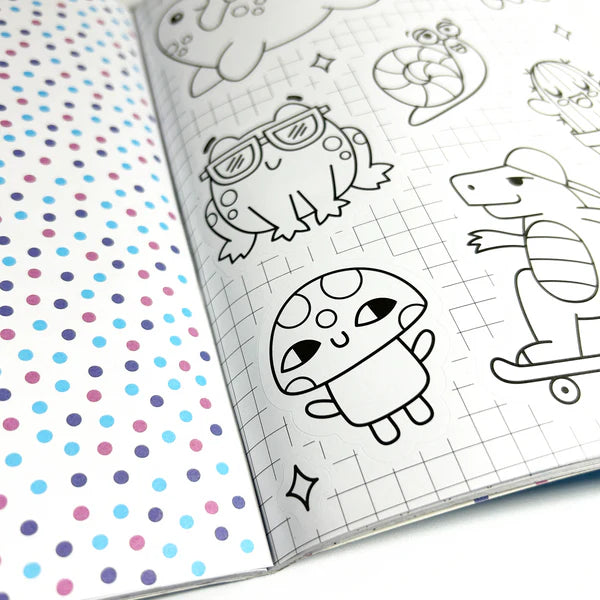 Stickiville: Color-In Sticker Book, Cute-A-Licious Doodles - 400+ Stickers