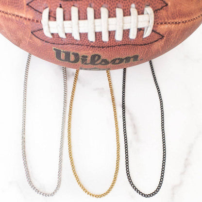 Thin Cuban Link Chain | Black