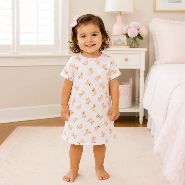 Sweet Golden Nightdress, Pink