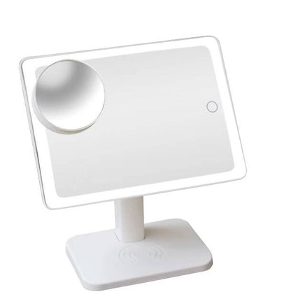 Glam Studio Vanity Mirror and Bluetooth Speaker-White