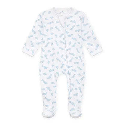 Choo Choo Train Print Zip Footie