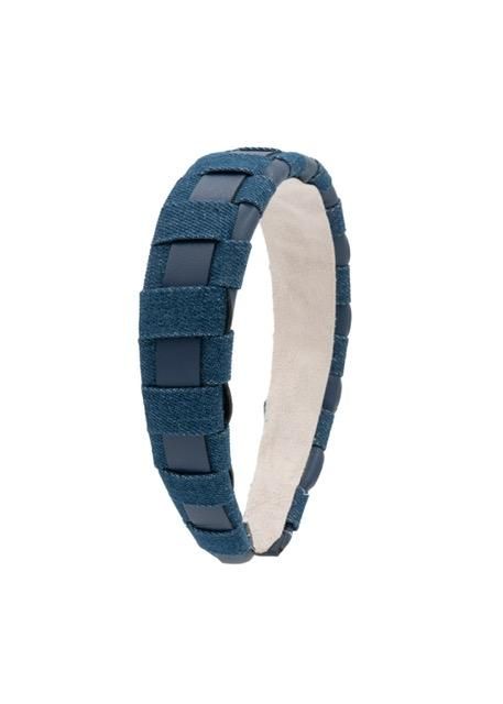 Woven Denim Headband w/Stones
