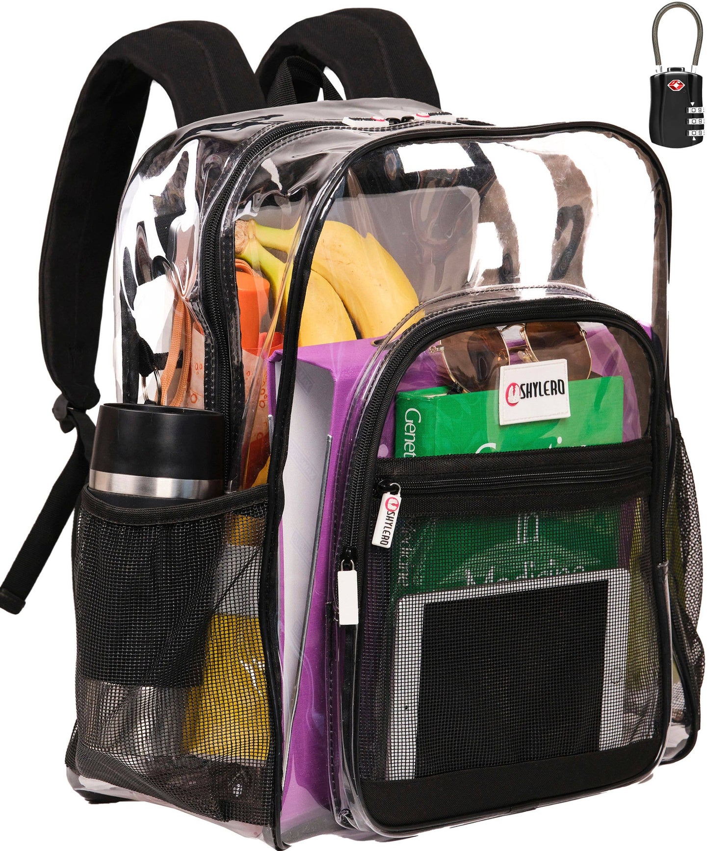 Clear Backpack For School XL | Top YKK® Zip | Black Rhino