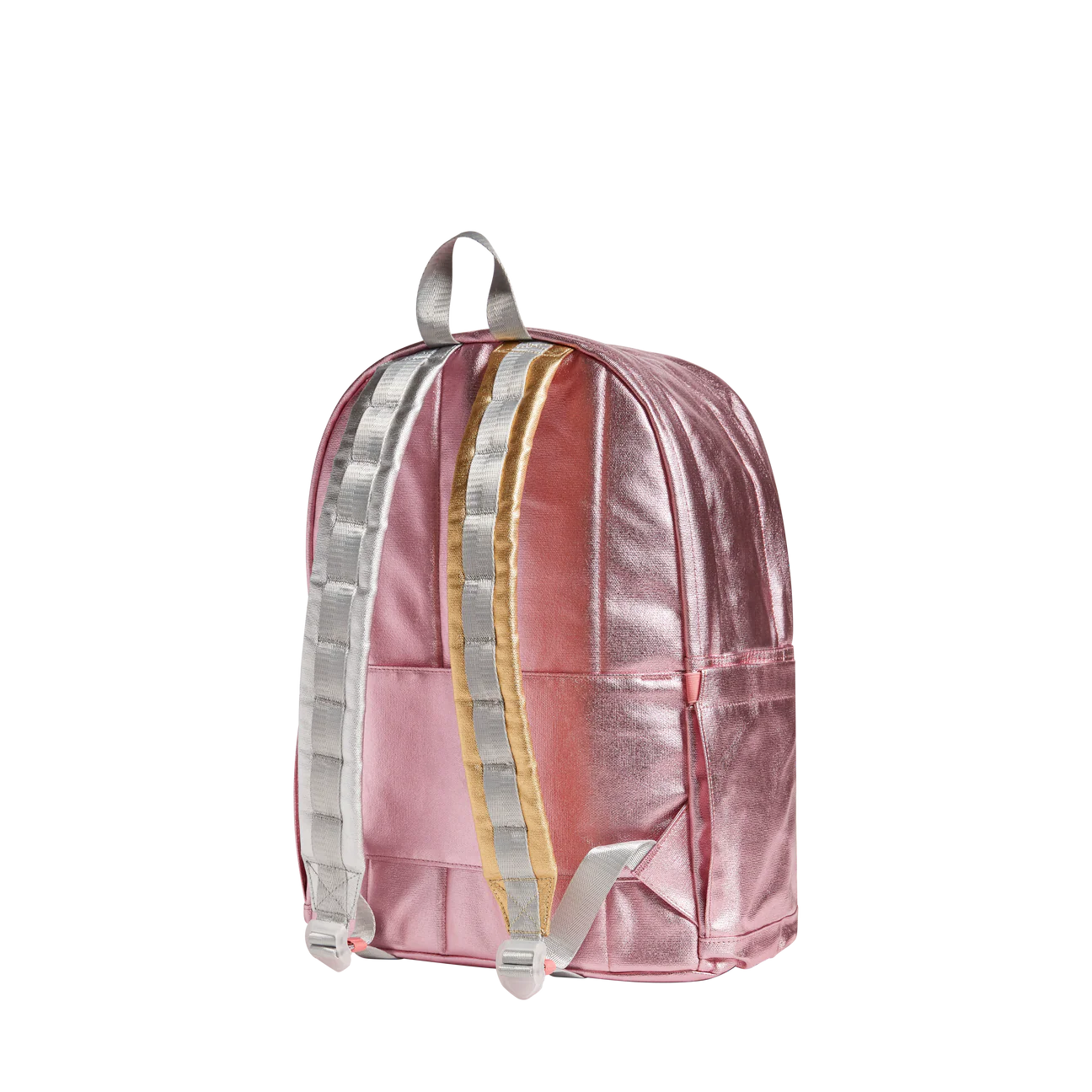 Kane Double Pocket Large Backpack, Pink Metallic