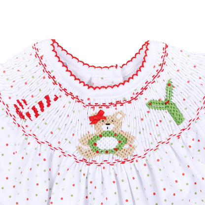 Christmas Joy Classics Bishop Long Sleeve Bubble - Red Girl