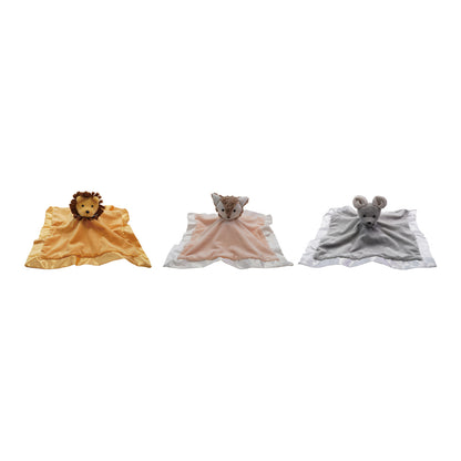Plush 2-in-1 Peek-A-Boo Snuggle Toy w/Satin Trim (3 styles)