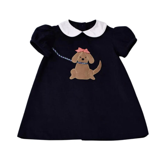 Dog Float Dress, Navy