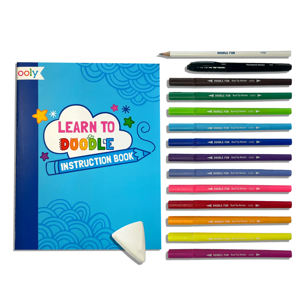 Doodle Fun: Draw & Color Activity Kit (17 piece set)