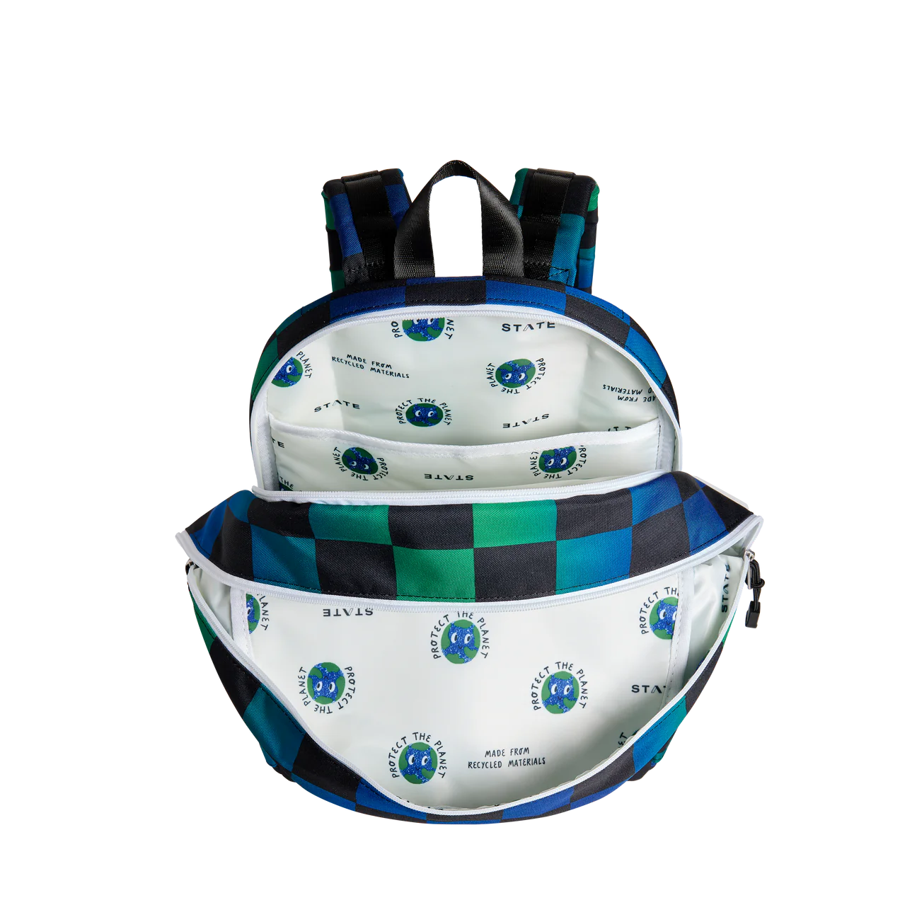 Kane Double Pocket Backpack, Checkerboard