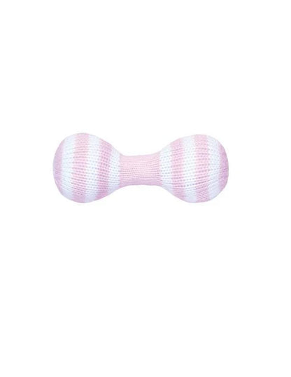 Dumbbell Knit Rattle (Pink or Blue)