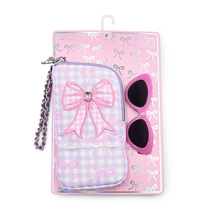 Bow Wristlet Case and Sunglasses