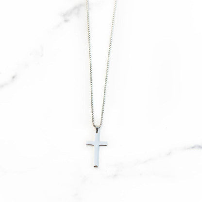 Flat Silver Cross Chain
