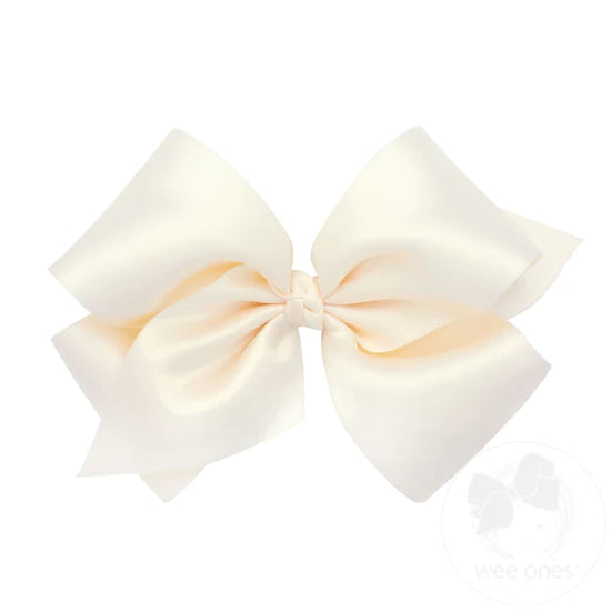 Wee Ones King French Satin Basic Bow w/Knot (3 color options)