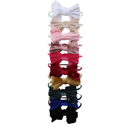Voluminous Velvet Bow Baby Headband (Multiple Colors)