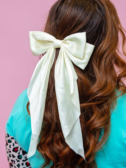 Satin Coquette Bows - French Clip - 8" (Color Options)