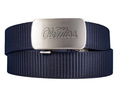 Ole Miss Rebels Cut-to-Size Belt with Gunmetal Clamp Buckle (2 color options)