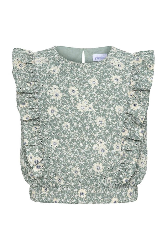 Rowan Top, Embroidered Petals