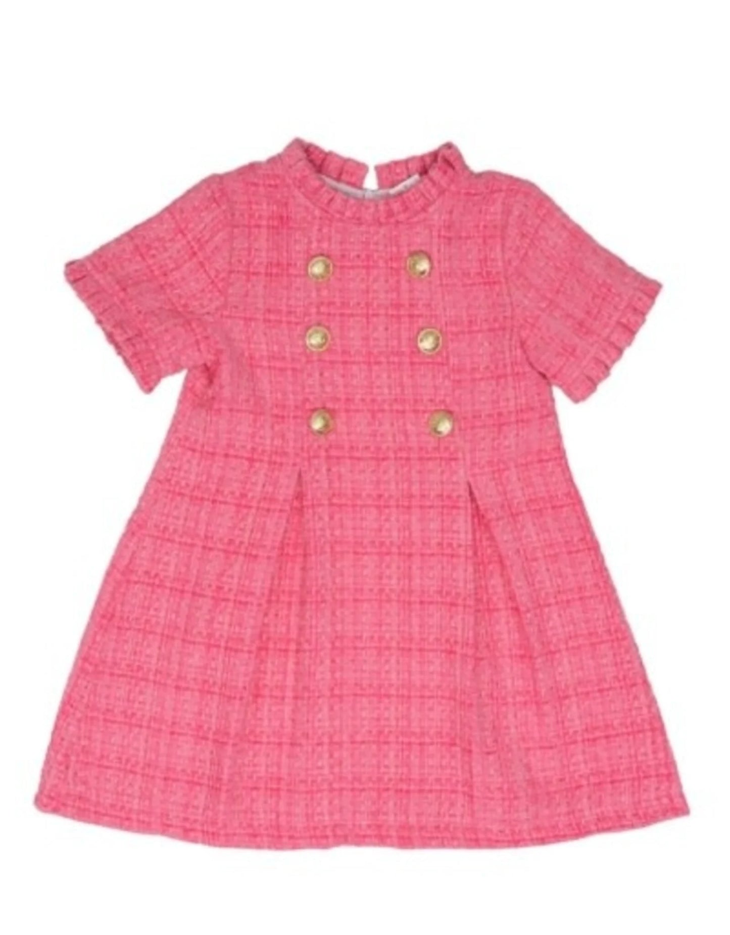 Emerson Tweed Dress, Hot Pink