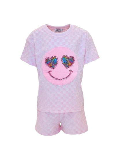 Emoji Short Set, Pink