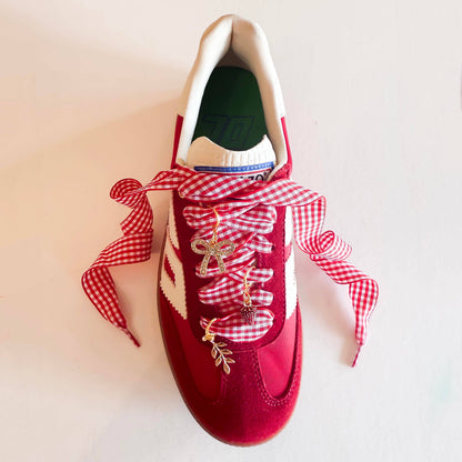 Gingham Shoe Charms and Lace Sets | Sneaker Charm Sets (2 color options)