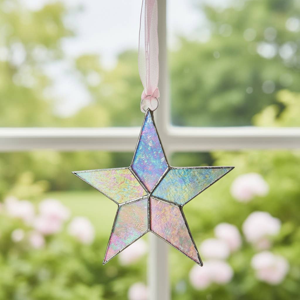Little Star: Baby Girl Handmade Stained Glass Star