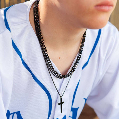 Thin Cuban Link Chain | Black