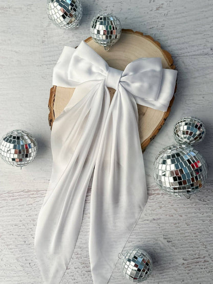 Satin Coquette Bows - French Clip - 8" (Color Options)