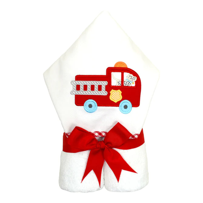 3Marthas Firetruck Hooded Towel