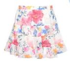 Flower Print Tiered Skirt