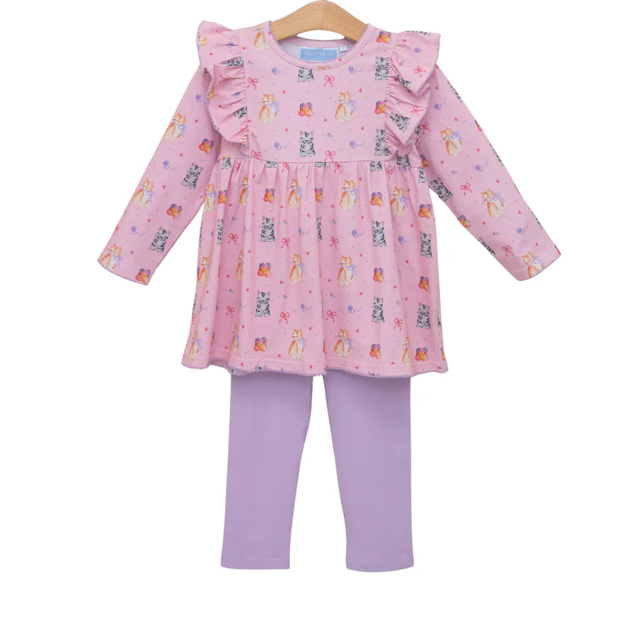 Girls Fluffy Friends Pant Set