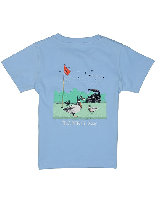 Boys Fowl Play SS Tee, Light Blue
